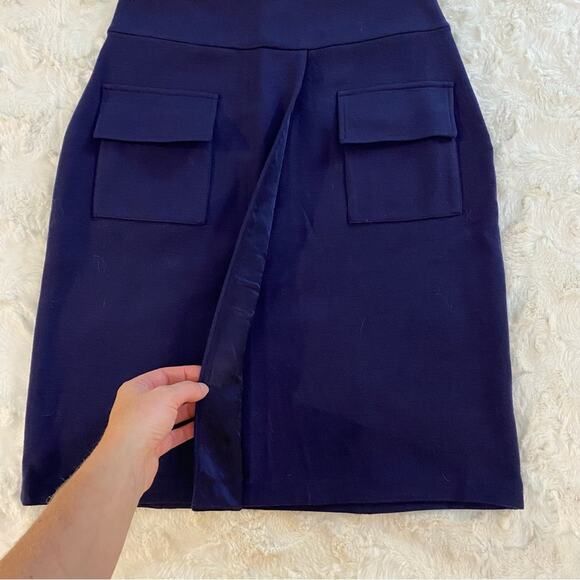 Diane Von Furstenberg Pencil Skirt High Waist Wool Silk Blend Stretch Size 6 - Picture 2 of 9